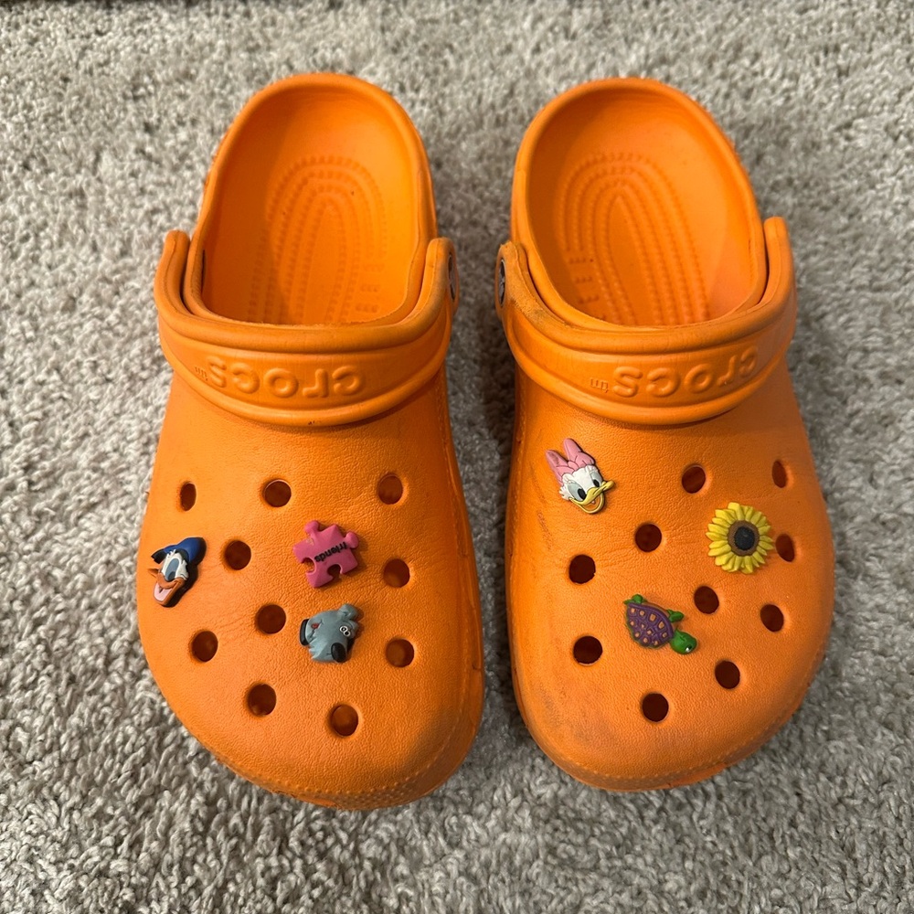 Crocs Orange Unisex Adult Classic Crosslite Sandals Clogs